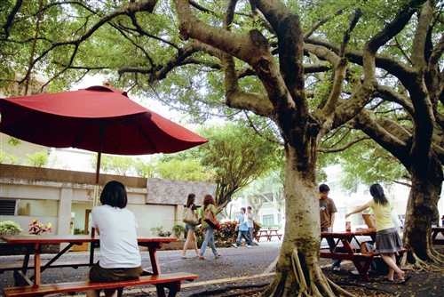 人行道與悠閒雅座