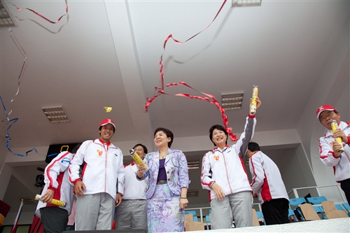 馬總統蒞臨60週年校慶慶祝大會，祝福淡江生日快樂！