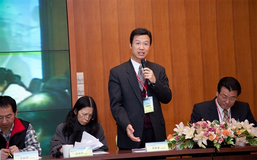 淡水、台北與蘭陽校園視訊連線同步舉行99學年度全面品質管理研習會。