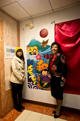 外語大樓「藝術走廊」揭幕。