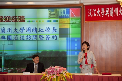 大陸蘭州大學校長周緒紅一行8人蒞校參訪。