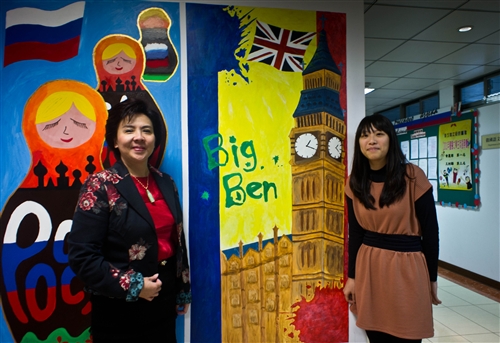 外語大樓「藝術走廊」揭幕。