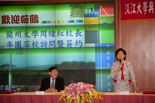 大陸蘭州大學校長周緒紅一行8人蒞校參訪。