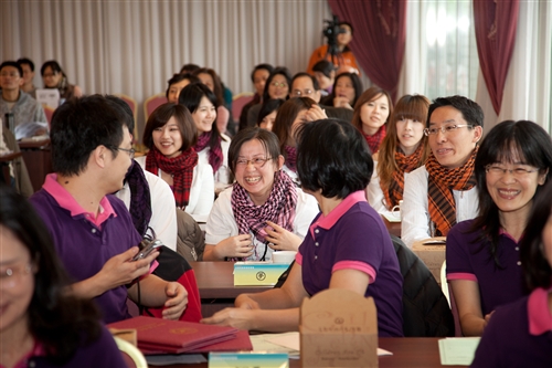 淡水、台北與蘭陽校園視訊連線同步舉行99學年度全面品質管理研習會。