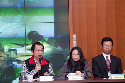 淡水、台北與蘭陽校園視訊連線同步舉行99學年度全面品質管理研習會。