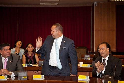 本校成立全國首創的跨國遠距教學碩專班，招收中南美洲友邦在職菁英。