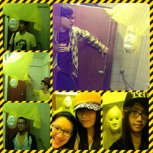 建築系大一設計課教學實習活動：「色彩佔領系館計畫」。