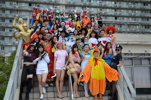 蘭陽校園學生萬聖節活動。