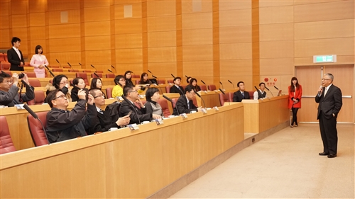 香港荃灣區中學校長會高等院校交流團訪問蘭陽校園。