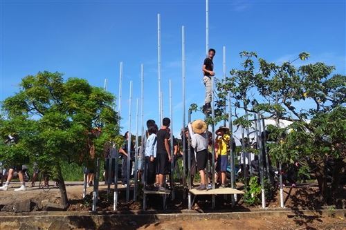 建築學系暑期構築課程，至北淡水興仁溪流域進行社區營造。