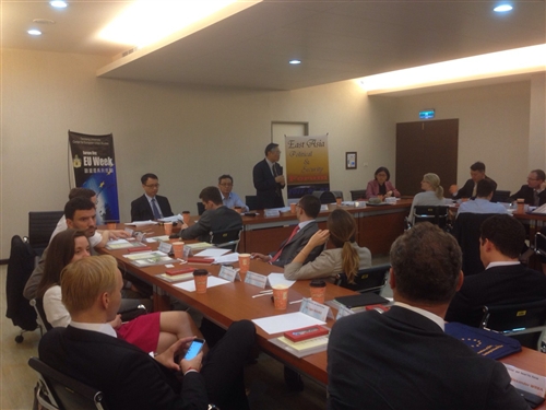 「東亞政治暨安全論壇」揭開2015年歐盟週系列活動序幕。