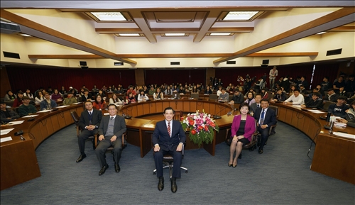 前總統馬英九蒞校分享「臺灣在變動中國際社會的角色」