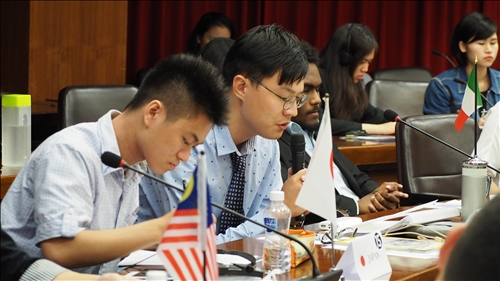 模擬聯合國會議 進行實務練習 拓展全球視野