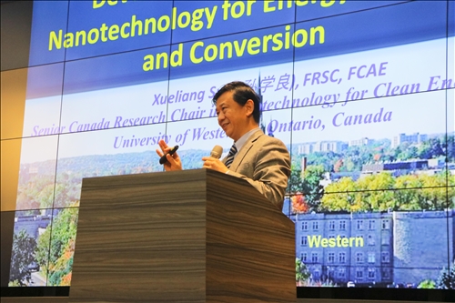 淡江熊貓講座開講(3)-聘請加拿大皇家科學院及工程學院雙院士孫學良博士