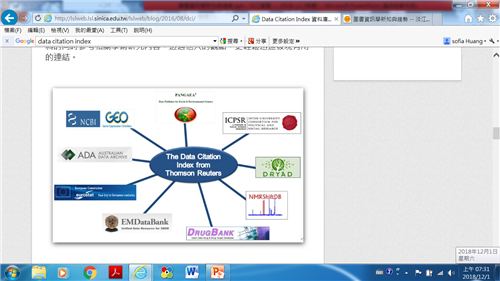 研究數據引文(Data Citation Index, DCI)