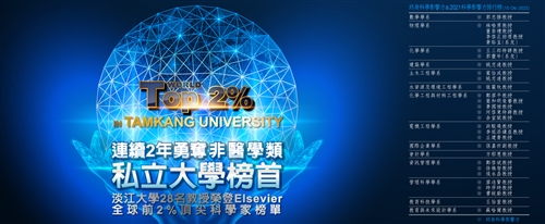 全球前2％頂尖科學家 本校連續兩年勇奪非醫學類私校榜首