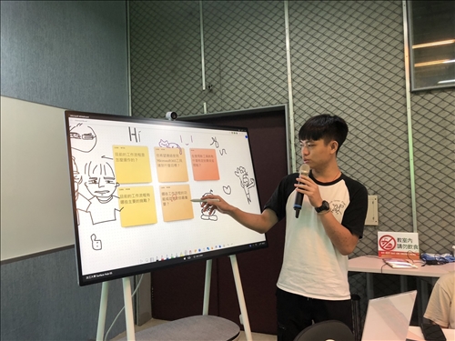 小組應用Surface Hub展示分享服務藍圖規劃