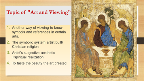 Introducing the Trinity from the view-point of artistic aesthetics
由藝術美學角度介紹《聖三》聖像畫
