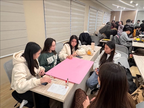 各組進行連線思考分享職涯規劃的挑戰(1)