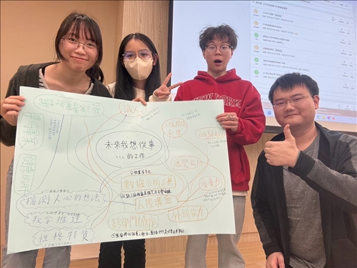 各組進行連線思考分享職涯規劃的挑戰(2)