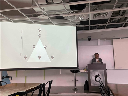 預建建築事業群品牌策略長游筆文設計師蒞校演講。